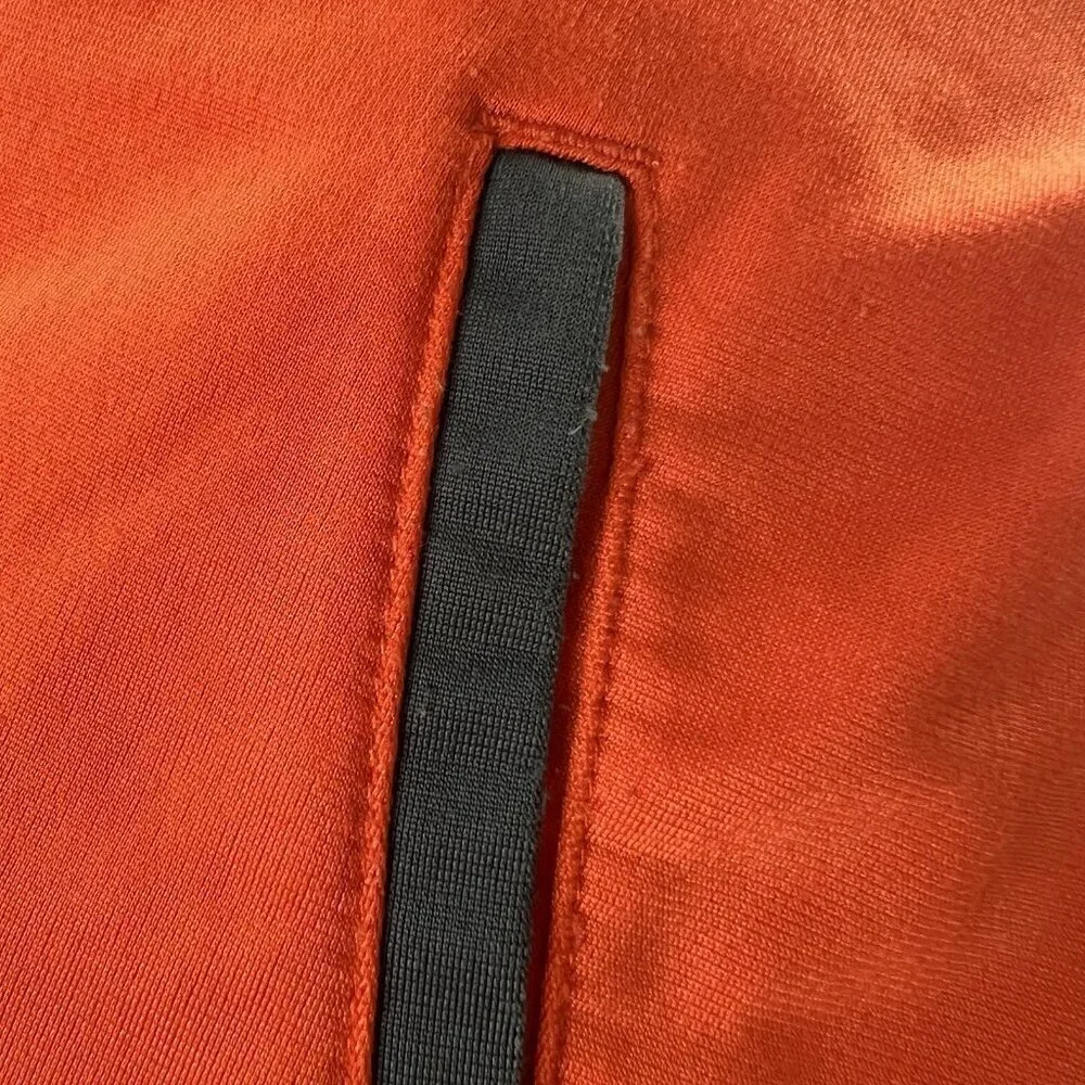 Nike Toddler Boys Full Zip Long Sleeve Jacket Size 4T Orange Grey Mock Neck